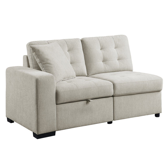 Logansport - (4)4-Piece Sectional with Pull-out Bed and Pull-out Ottoman