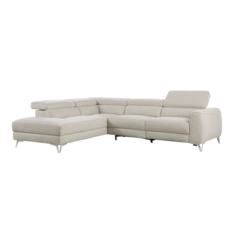 Bienvenue - (2)2-Piece Power Reclining Sectional with Left Chaise