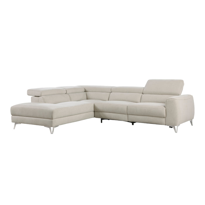 Bienvenue - (2)2-Piece Power Reclining Sectional with Left Chaise