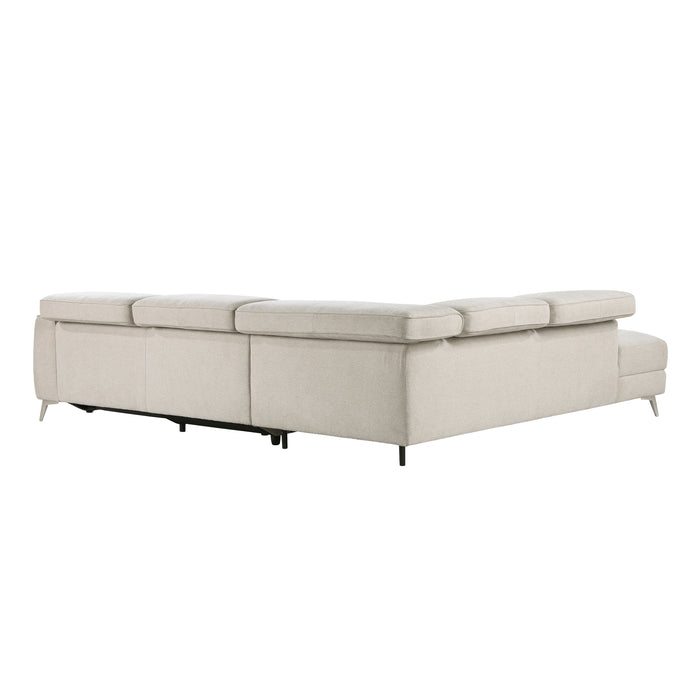Bienvenue - (2)2-Piece Power Reclining Sectional with Left Chaise