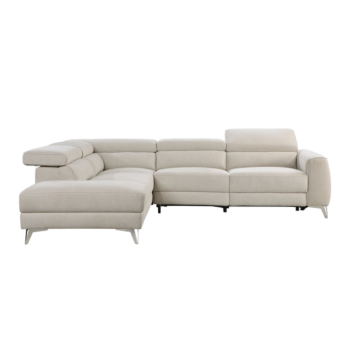Bienvenue - (2)2-Piece Power Reclining Sectional with Left Chaise