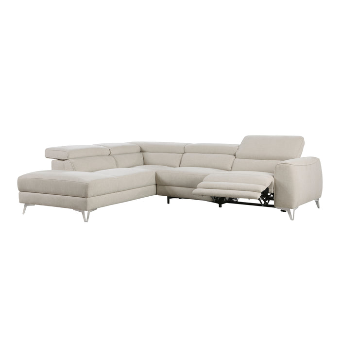 Bienvenue - (2)2-Piece Power Reclining Sectional with Left Chaise
