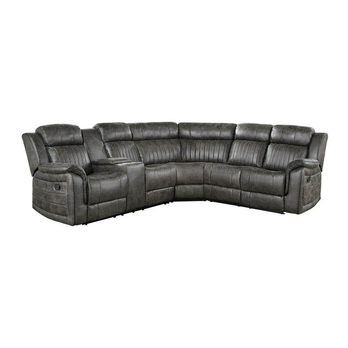 Centeroak - (3)3-Piece Reclining Sectional with Left Console
