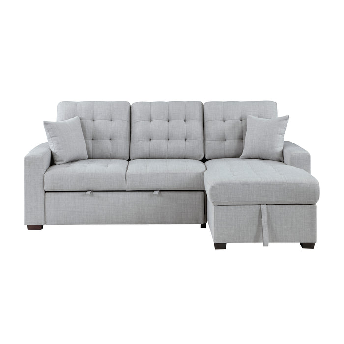 McCafferty - (2)2-Piece Sectional with Pull-out Bed and Right Chaise with Hidden Storage