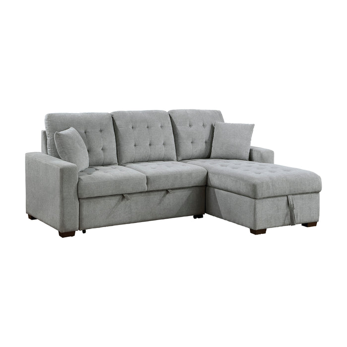 Waitsfield - (2)2-Piece Sectional with Right Chaise, Pull-out Bed and Hidden Storage