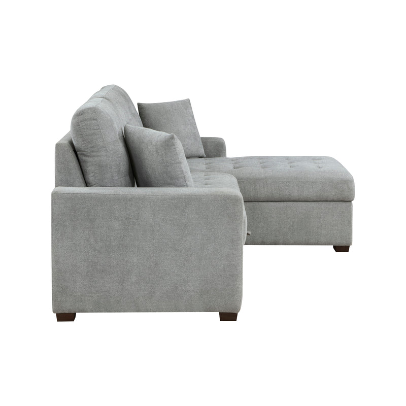 Waitsfield - (2)2-Piece Sectional with Right Chaise, Pull-out Bed and Hidden Storage