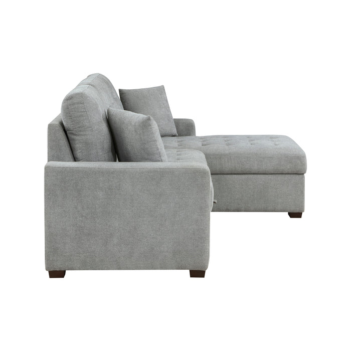 Waitsfield - (2)2-Piece Sectional with Right Chaise, Pull-out Bed and Hidden Storage