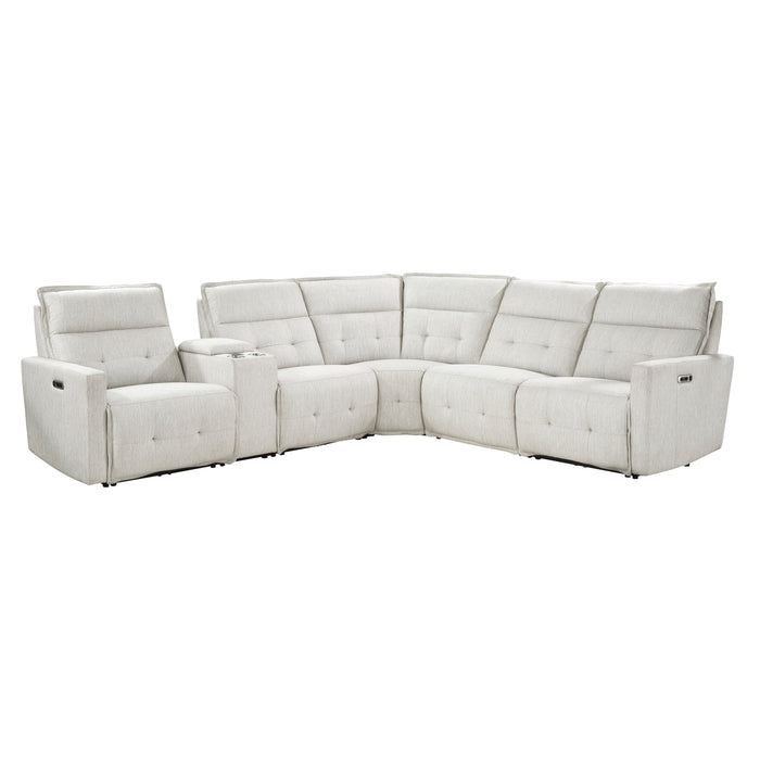 Salida - (6)6-Piece Modular Power Reclining Sectional with Power Headrests
