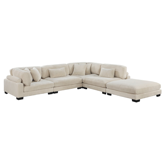 Traverse - (5)5-Piece Modular Sectional with Ottoman