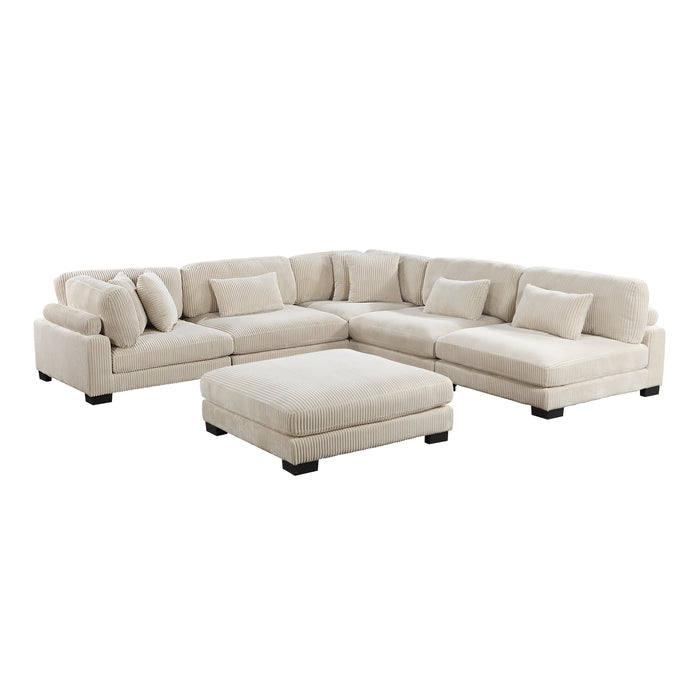 Traverse - (6)6-Piece Modular Sectional with Ottoman