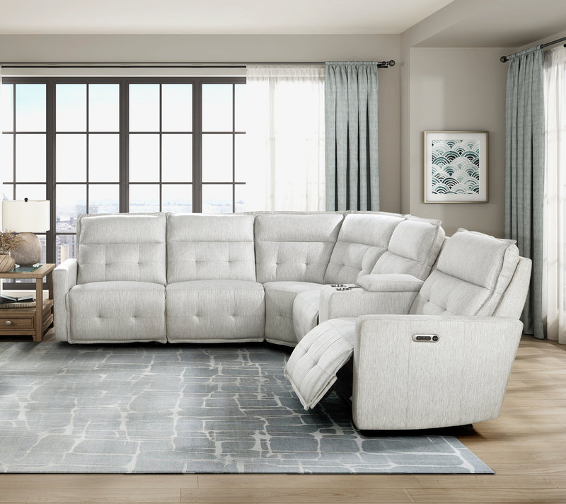 Salida - (6)6-Piece Modular Power Reclining Sectional with Power Headrests