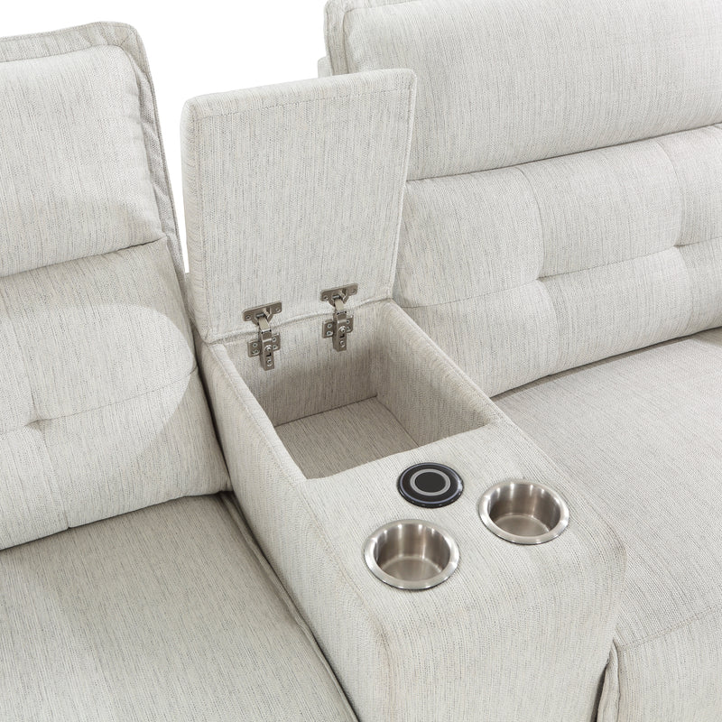 Salida - (6)6-Piece Modular Power Reclining Sectional with Power Headrests