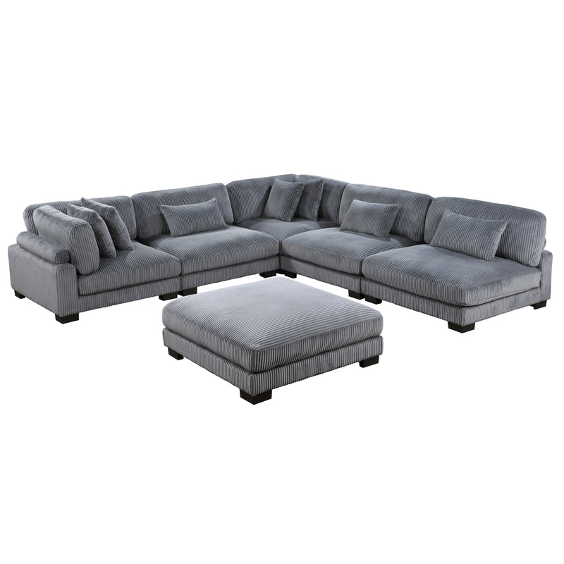 Traverse - (6)6-Piece Modular Sectional with Ottoman