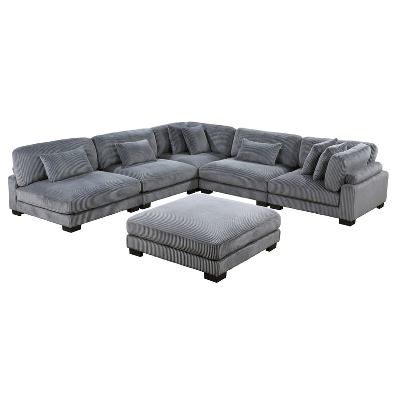 Traverse - (6)6-Piece Modular Sectional with Ottoman