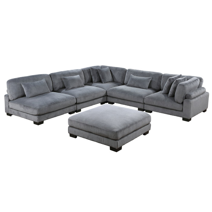 Traverse - (6)6-Piece Modular Sectional with Ottoman