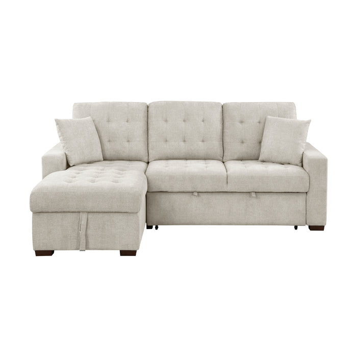Waitsfield - (2)2-Piece Sectional with Left Chaise, Pull-out Bed and Hidden Storage