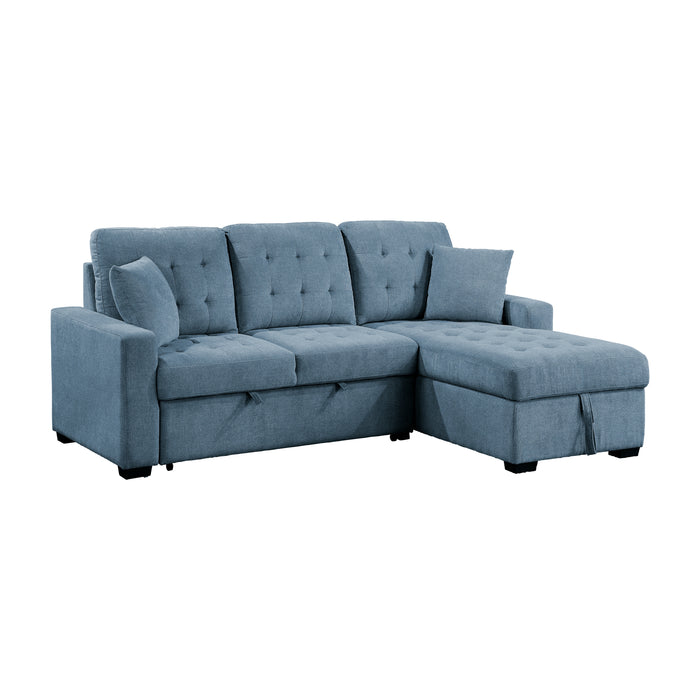 Waitsfield - (2)2-Piece Sectional with Right Chaise, Pull-out Bed and Hidden Storage