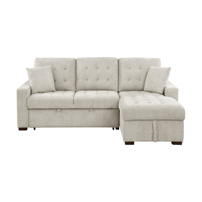 Waitsfield - (2)2-Piece Sectional with Right Chaise, Pull-out Bed and Hidden Storage