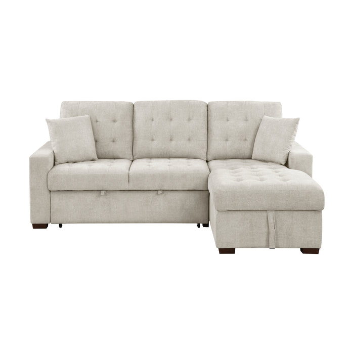 Waitsfield - (2)2-Piece Sectional with Right Chaise, Pull-out Bed and Hidden Storage