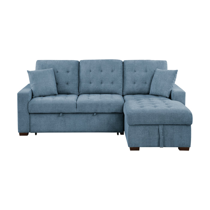 Waitsfield - (2)2-Piece Sectional with Right Chaise, Pull-out Bed and Hidden Storage