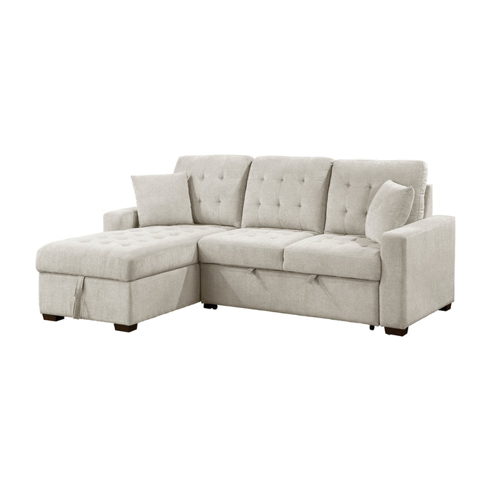 Waitsfield - (2)2-Piece Sectional with Left Chaise, Pull-out Bed and Hidden Storage