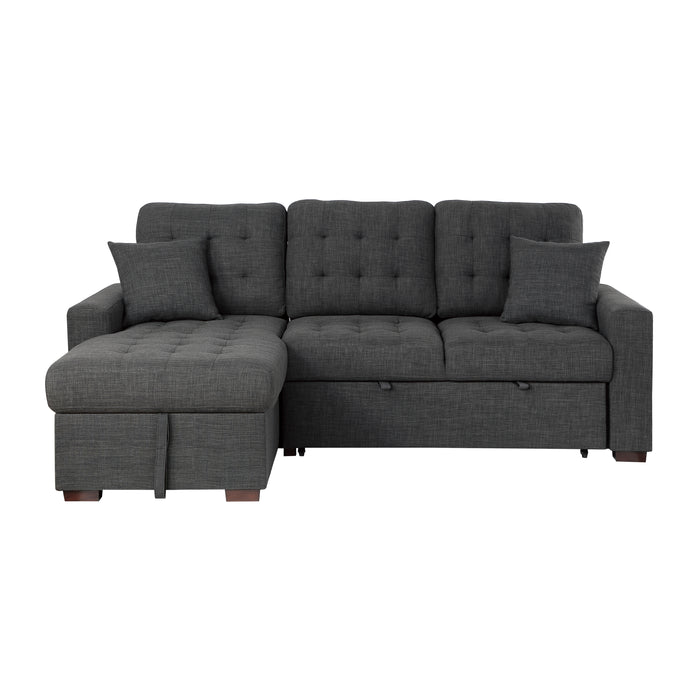 McCafferty - (2)2-Piece Sectional with Pull-out Bed and Left Chaise with Hidden Storage