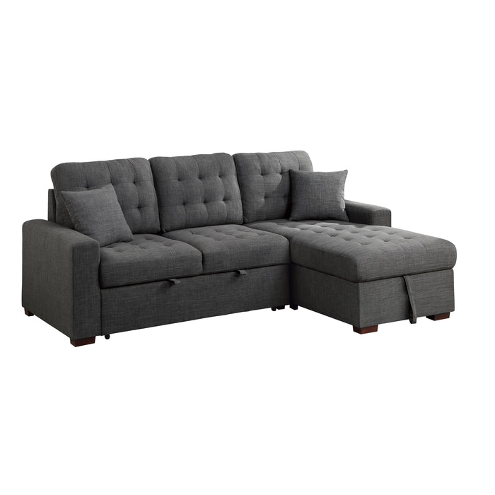 McCafferty - (2)2-Piece Sectional with Pull-out Bed and Right Chaise with Hidden Storage