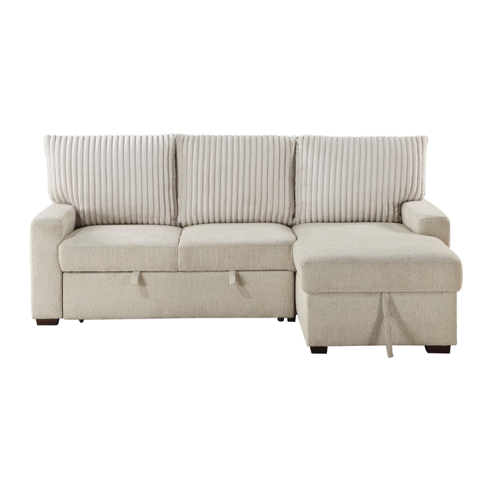 Gallatin - (2)2-Piece Sectional with Right Chaise and  Drop-Down Cup holders, Storage Pouch,  Pull-out Bed and Hidden Storage