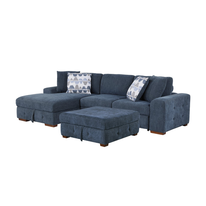 Raife - (3)3-Piece Sectional with Left Chaise and Ottoman