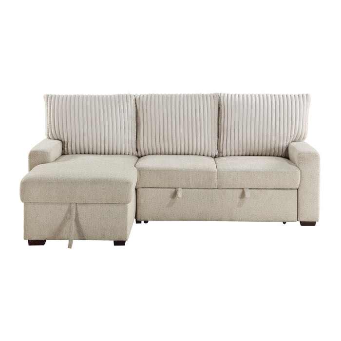 Gallatin - (2)2-Piece Sectional with Left Chaise and  Drop-Down Cup holders, Storage Pouch, Pull-out Bed and Hidden Storage