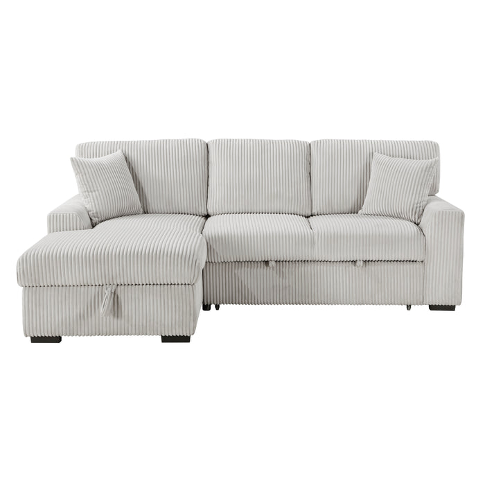 Marsh - (2)2-Piece Sectional with Pull-out Bed, Left Chaise and Hidden Storage