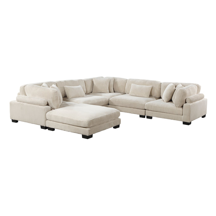 Traverse - (6)6-Piece Modular Sectional with Ottoman