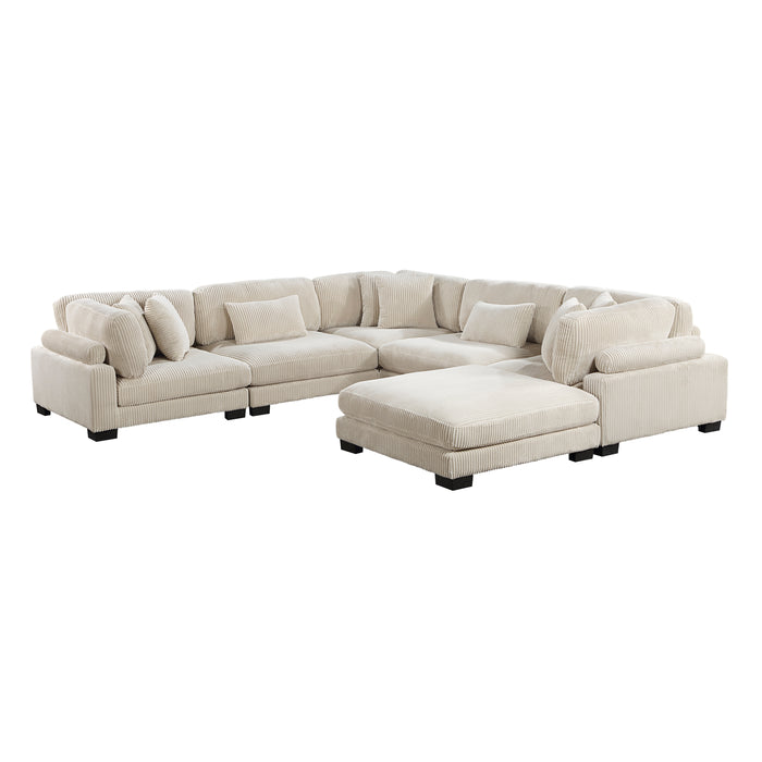 Traverse - (6)6-Piece Modular Sectional with Ottoman