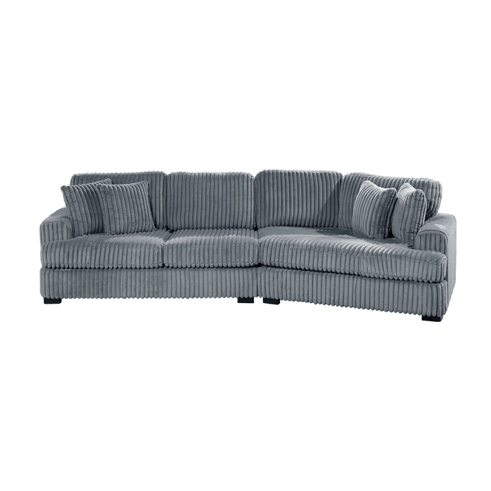 - (2)2-Piece Sectional with Right Cuddler