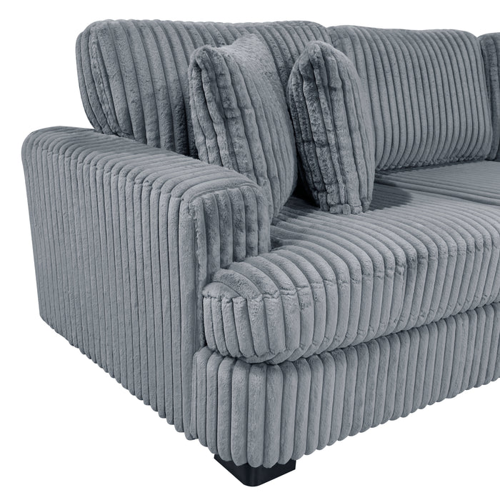Warwick - (5)5-Piece Sectional with Right Cuddler and Ottoman