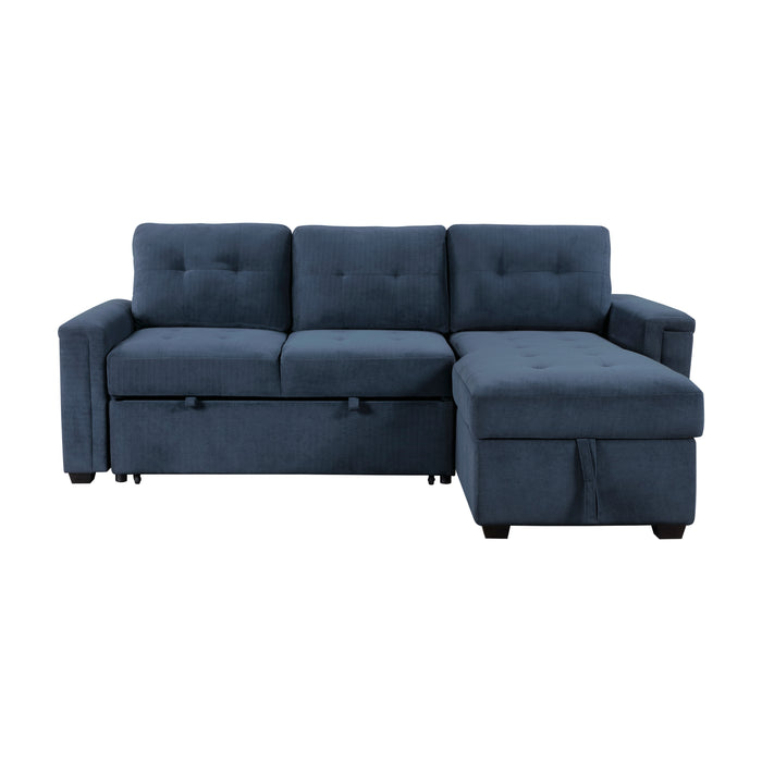 Barbara - (2)Reversible Sectional with Hidden Storage and Pull-out Bed