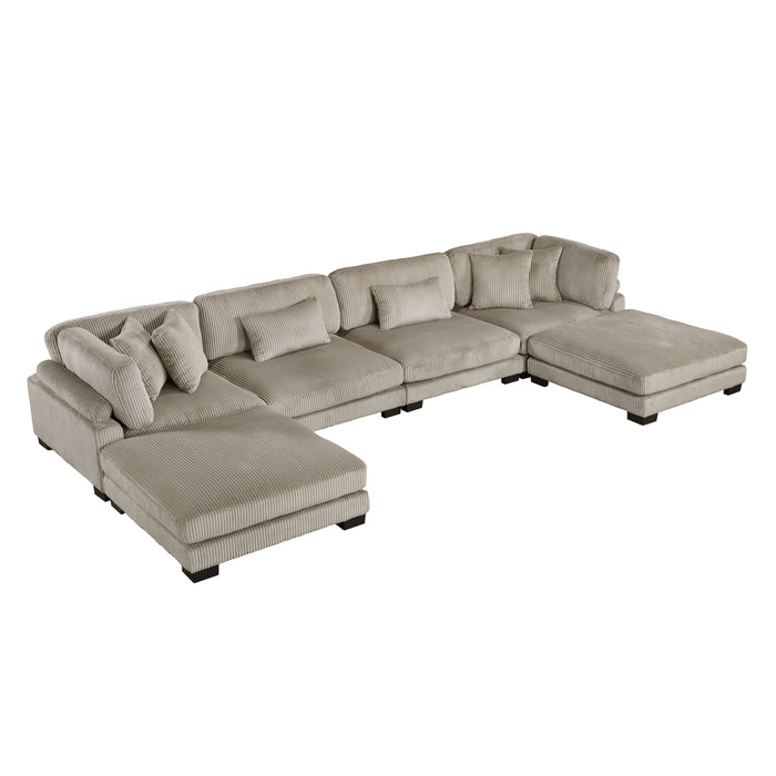 Traverse - (6)6-Piece Modular Sectional with Ottomans