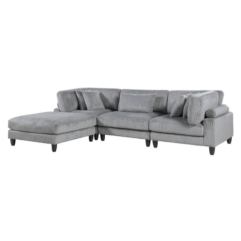 Robstown - (4)4-Piece Modular Sectional with Ottoman
