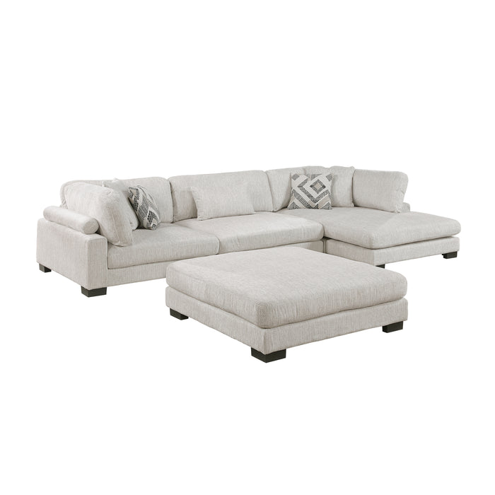 Tinley - (4)4-Piece Modular Sectional with Chaise and Ottoman
