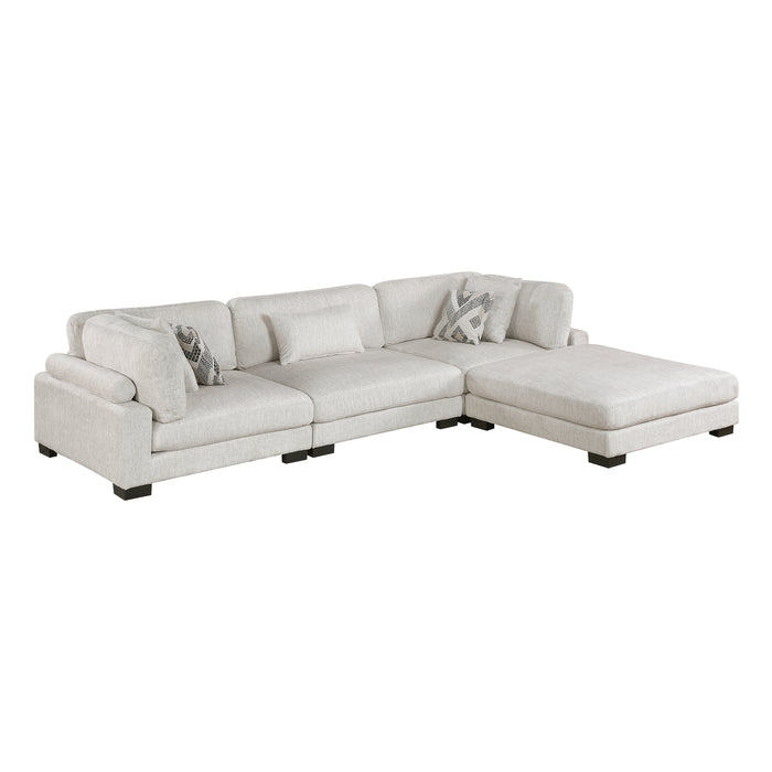 Tinley - (4)4-Piece Modular Sectional with Ottoman