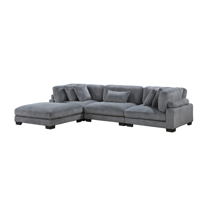 Traverse - (4)4-Piece Modular Sectional with Ottoman