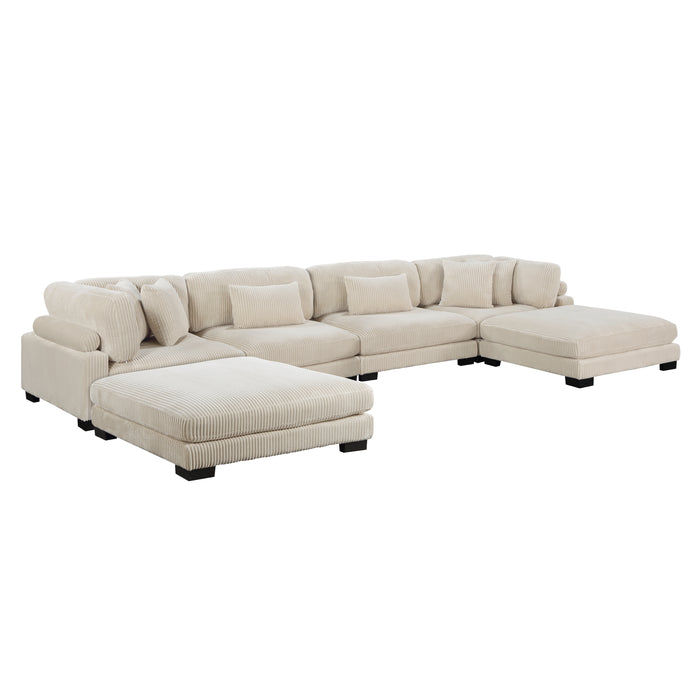 Traverse - (6)6-Piece Modular Sectional with Ottomans