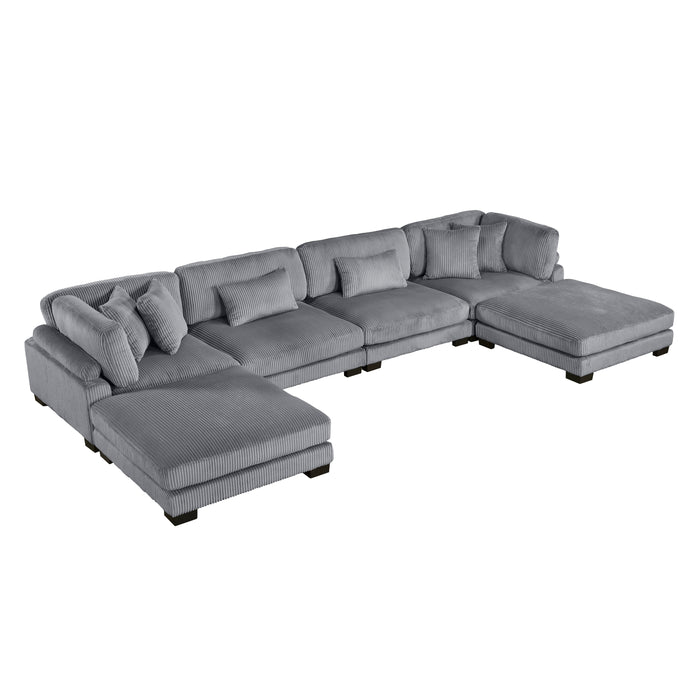 Traverse - (6)6-Piece Modular Sectional with Ottomans