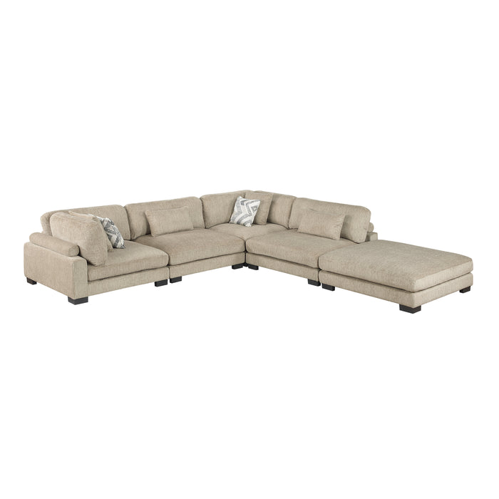 Tinley - (5)5-Piece Modular Sectional with Ottoman