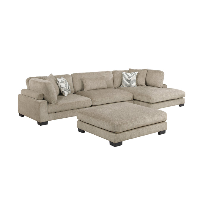 Tinley - (4)4-Piece Modular Sectional with Chaise and Ottoman