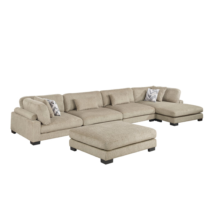 Tinley - (5)5-Piece Modular Sectional with Chaise and Ottoman
