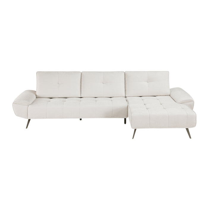 Dominic - (2)2-Piece Sectional with Right Chaise and Dual-position Backs for Adjustable Seat Depth