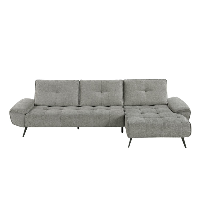 Dominic - (2)2-Piece Sectional with Right Chaise and Dual-position Backs for Adjustable Seat Depth
