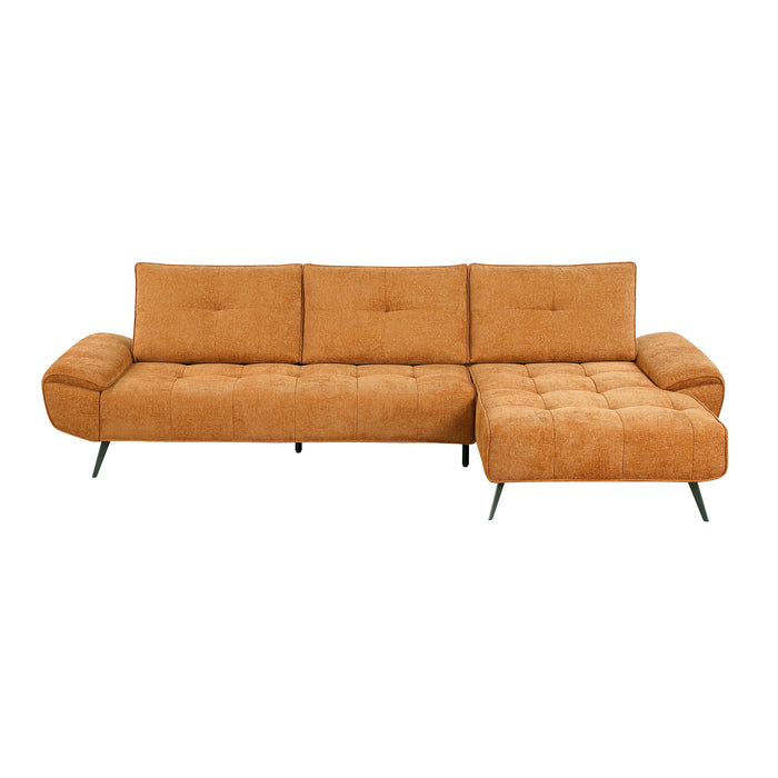 Dominic - (2)2-Piece Sectional with Right Chaise and Dual-position Backs for Adjustable Seat Depth