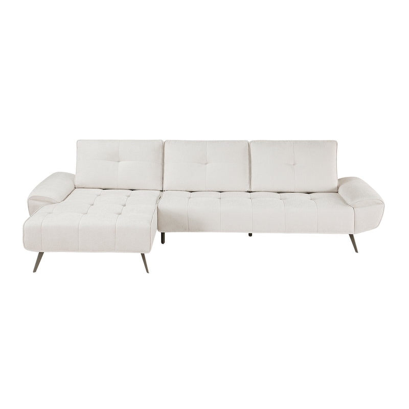 Dominic - (2)2-Piece Sectional with Left Chaise and Dual-position Backs for Adjustable Seat Depth